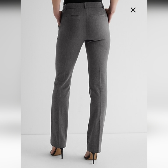 Express Columnist Barely Boot Mid Rise Slacks - Picture 2 of 7